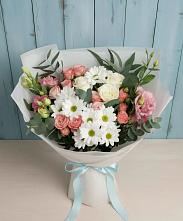 Букет цветов из:  Розы, Лизиантусы и Хризантемы #REPLACE_PRED# Покрово-Пригородном