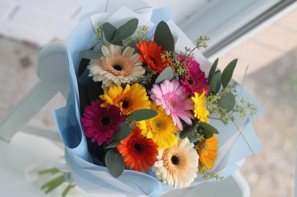 Букет цветов из: Герберы в Покрово-Пригородном