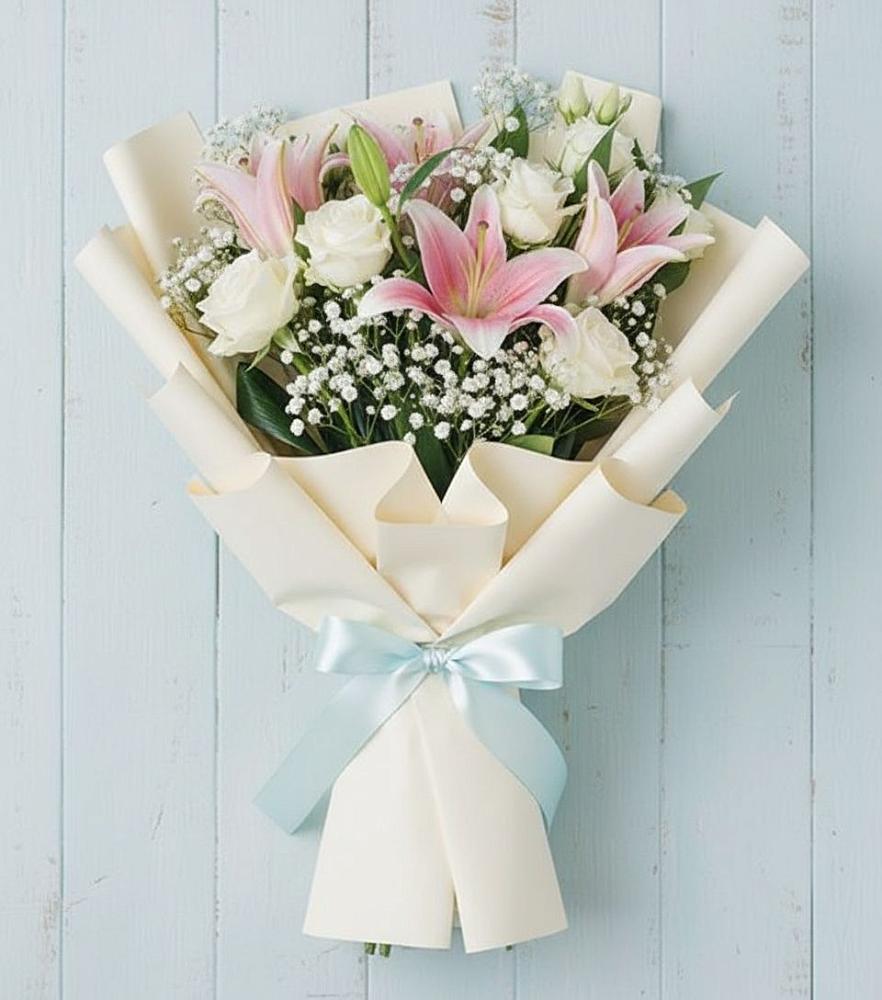 Букет цветов из: Лилии в Покрово-Пригородном