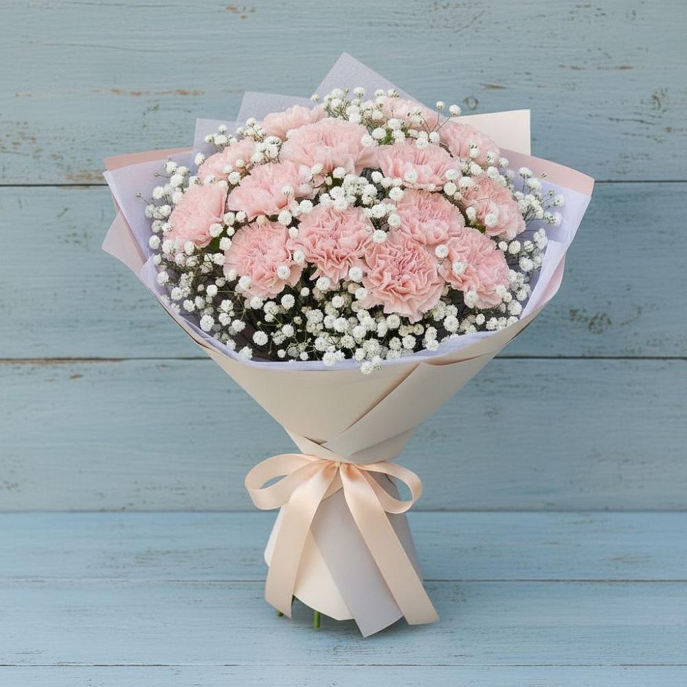 Букет цветов из: Гвоздики в Покрово-Пригородном