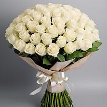 Букет 101 беля роза Белоснежка в Покрово-Пригородном