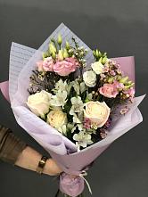 Букет цветов из:  Альстромерии, Розы и Лизиантусы #REPLACE_PRED# Покрово-Пригородном