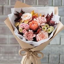 Букет цветов из:  Гвоздики, Хризантемы и Розы в Покрово-Пригородном