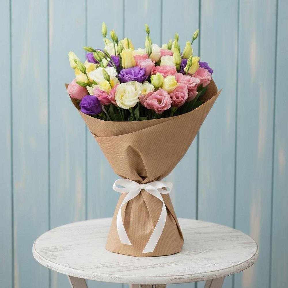 Букет цветов из: Лизиантусы в Покрово-Пригородном