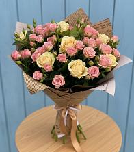 Букет цветов из:  Розы в Покрово-Пригородном