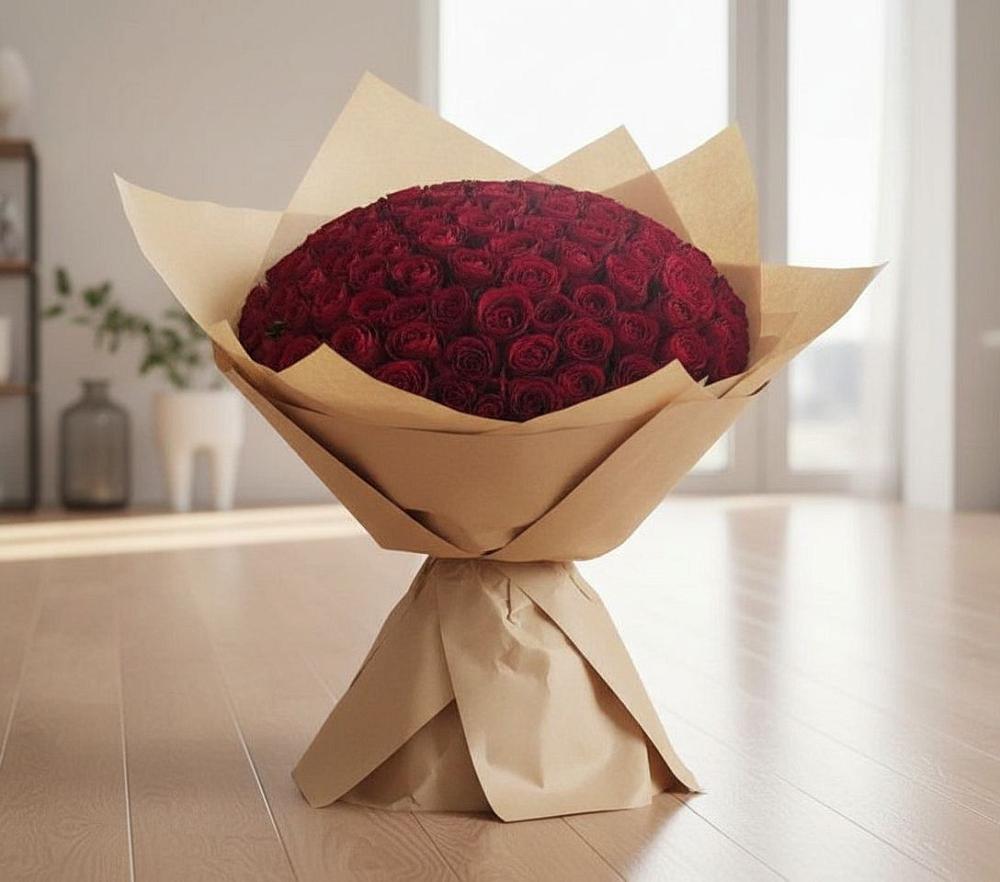 Букет 101 Красная роза в Покрово-Пригородном