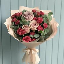 Букет цветов из:  Гвоздики и Розы в Покрово-Пригородном
