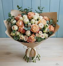 Букет цветов из:  Альстромерии и Розы в Покрово-Пригородном