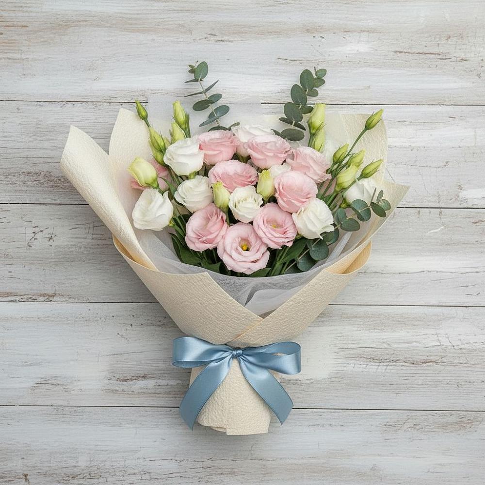 Букет цветов из: Лизиантусы в Покрово-Пригородном